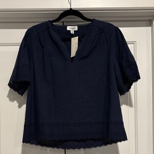 Evereve Blair Cut Work Top